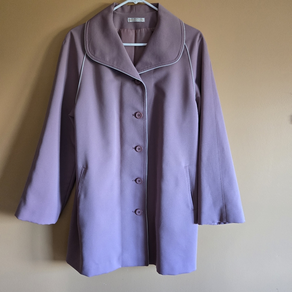 Forcaster of Boston Elegant Women's Purple Coat, 13/14
